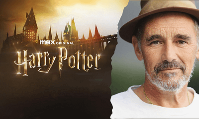 Mark Rylance vedľa loga pripravovaného seriálu „Harry Potter“ na HBO Max, potenciálny kandidát na rolu Dumbledorea.