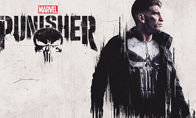 Jon Bernthal ako Frank Castle, známy ako Punisher, na oficiálnom plagáte k seriálu „The Punisher“ od Marvelu.